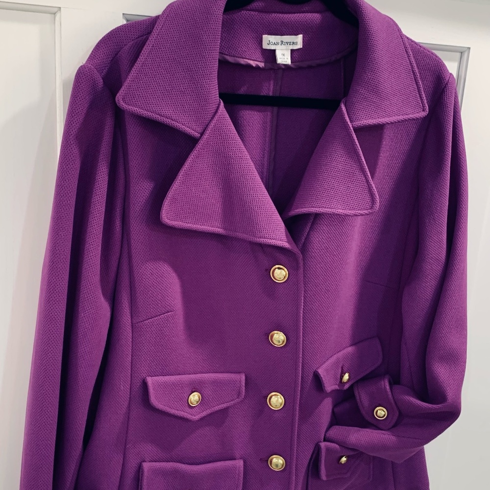 Joan Rivers Blazer in Amethyst Purple 1x